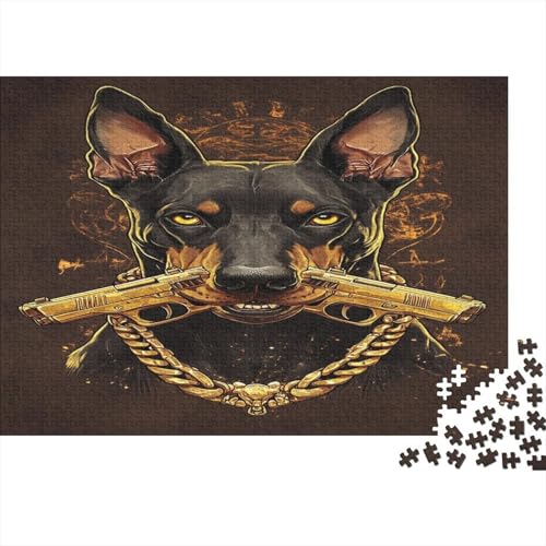 Doberman Pinscher1000 Erwachsenes Puzzle, 1000 Puzzle Pädagogisches Spiel, Heimdekoration Puzzle1000pcs (75x50cm) von ZZVRMCYLD