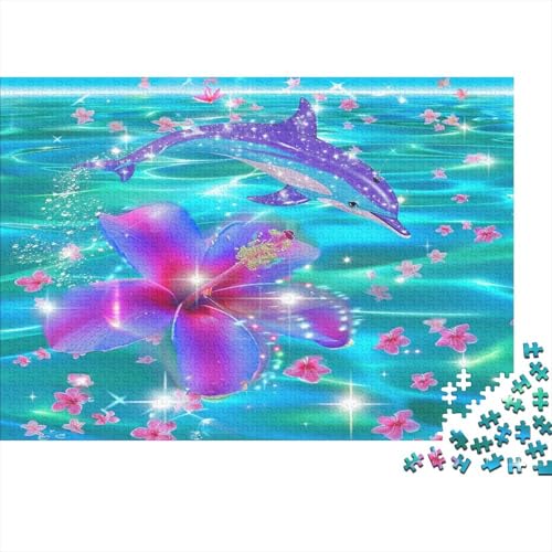 Dolphin1000-Stücke Von Erwachsenen- Und Kinderspielzeug, Puzzle-Spiele, Bildungsspiele, Stressabbau, Wohndekoration-Puzzle, Hochwertige Und Langlebige 1000-Stücke1000pcs (75x50cm) von ZZVRMCYLD