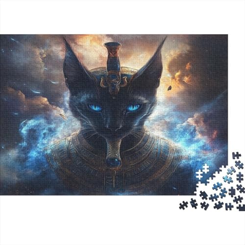 Egyptian Cat1000 Erwachsenes Puzzle,Animal 1000 Puzzle Pädagogisches Spiel, Heimdekoration Puzzle1000pcs (75x50cm) von ZZVRMCYLD