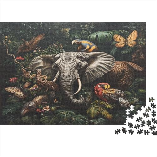 Elephant1000 Präzise Geschnittene Puzzleteile Für Erwachsene. Oil Painting StyleDas Altersgruppen Sind 1000 Puzzleteile1000pcs (75x50cm) von ZZVRMCYLD