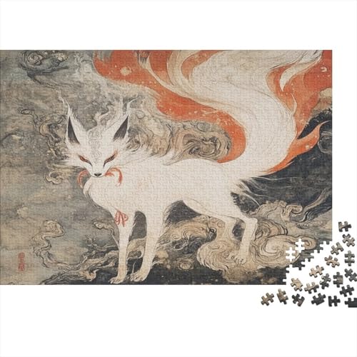 Fox1000-Stücke Puzzlepuzzle, Erwachsenenpuzzle,Animal Chinese Elements Kinderpuzzle, Spielzeug, Wohndekoration Geschenk, Hochwertige, Langlebige, Stressentlastende 1000-Stücke1000pcs (75x50cm) von ZZVRMCYLD