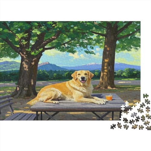 Golden Retriever1000 Präzise Geschnittene Puzzleteile Für Erwachsene. Golden Dog CatDas Altersgruppen Sind 1000 Puzzleteile1000pcs (75x50cm) von ZZVRMCYLD