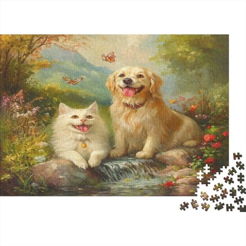Golden Retriever1000 Teile des Erwachsenenpuzzles, Goldie Golden Dog Cat1000 Stücke des Erwachsenenpuzzles, Bildungspuzzle, Heimdekoration Puzzle, 1000 Stücke1000pcs (75x50cm) von ZZVRMCYLD