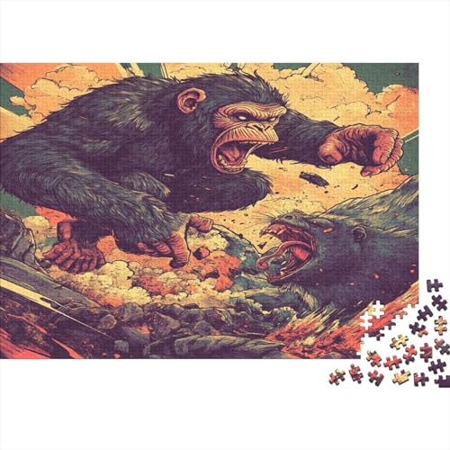 Gorilla1000 Erwachsene Puzzleteile, DIY Erwachsene Und Kinder Intellektuelle Bildung Spielzeug Sammlung, 1000 Moderne Wohndekoration Puzzleteile1000pcs (75x50cm) von ZZVRMCYLD