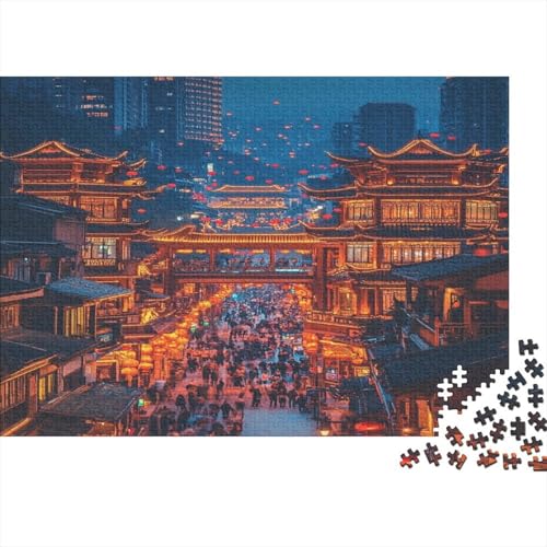 Hongyadong, Chongqing, China1000-Stücke Von Erwachsenen- Und Kinderspielzeug, Anime Style Chinese ArchitecturePuzzle-Spiele, Bildungsspiele, Stressabbau, Wohndekoration-Puzzle, Hochwertige Und Langleb von ZZVRMCYLD
