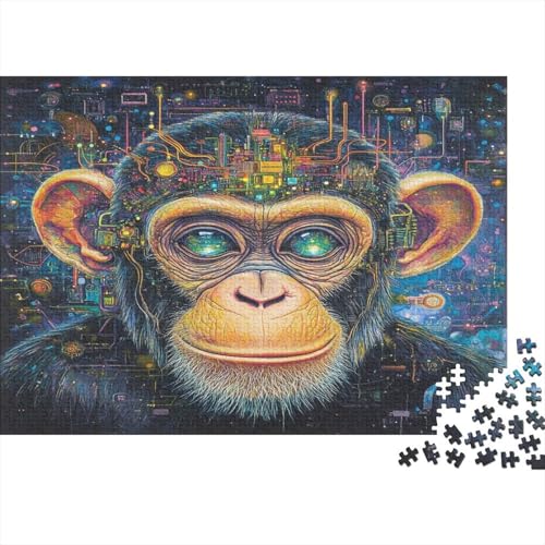 Monkey1000 Erwachsene Puzzleteile, DIY Erwachsene Und Kinder Intellektuelle Bildung Spielzeug Sammlung, 1000 Moderne Wohndekoration Puzzleteile1000pcs (75x50cm) von ZZVRMCYLD