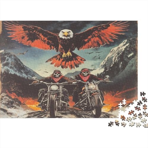 Motorcycle1000-Stücke Von Erwachsenen- Und Kinderspielzeug,Harley Puzzle-Spiele, Erwachsene Und Kinder Pädagogische Spiele, Stresslindernde Wohndekorationspuzzles, 1000-Stücke1000pcs (75x50cm) von ZZVRMCYLD