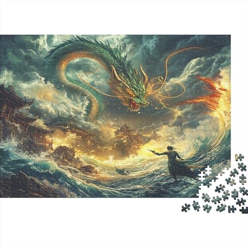 Nezha1000-Stücke Von Erwachsenen- Und Kinderspielzeug,Chinese Mythology Puzzle-Spiele, Erwachsene Und Kinder Pädagogische Spiele, Stresslindernde Wohndekorationspuzzles, 1000-Stücke1000pcs (75x50cm) von ZZVRMCYLD