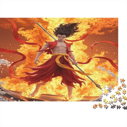 Nezha1000-Stücke des Erwachsenenpuzzlespiels, Erwachsenen-Spaß-Puzzlespiel, Manga Style1000-Stücke des Hochwertigen Und Langlebigen Schulspiels Zur Entlastung Von Stress, 1000-Stücke1000pcs (75x50cm) von ZZVRMCYLD