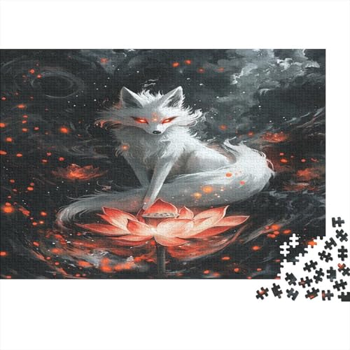 Nine Tailed Spirit Fox1000-Stücke Von Erwachsenen- Und Kinderspielzeug,Chinese Mythology Anime Style Puzzle-Spiele, Erwachsene Und Kinder Pädagogische Spiele, Stresslindernde Wohndekorationspuzzles, 1 von ZZVRMCYLD