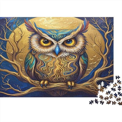 Owl1000-Stücke Puzzlepuzzle, Erwachsenenpuzzle,Animal Kinderpuzzle, Spielzeug, Wohndekoration Geschenk, Hochwertige, Langlebige, Stressentlastende 1000-Stücke1000pcs (75x50cm) von ZZVRMCYLD