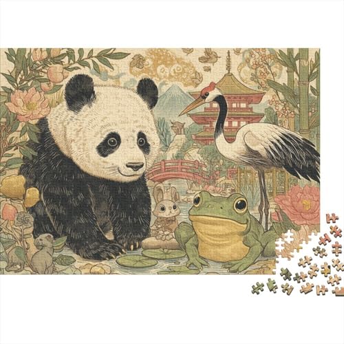 Panda1000 Erwachsenes Puzzle,Anime Style 1000 Puzzle Pädagogisches Spiel, Heimdekoration Puzzle1000pcs (75x50cm) von ZZVRMCYLD