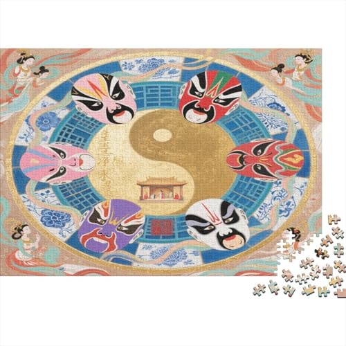 Peking Opera Mask1000-Stücke Von Erwachsenen- Und Kinderspielzeug, Puzzle-Spiele, Erwachsene Und Kinder Pädagogische Spiele, Stresslindernde Wohndekorationspuzzles, 1000-Stücke1000pcs (75x50cm) von ZZVRMCYLD