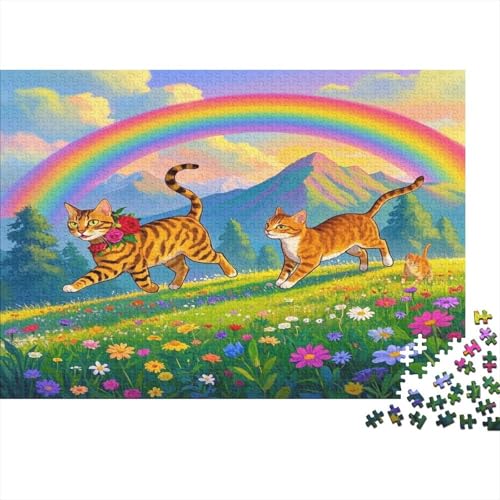 Pussy1000-Stücke Von Erwachsenen- Und Kinderspielzeug, Cat Kitty MoggyPuzzle-Spiele, Bildungsspiele, Stressabbau, Wohndekoration-Puzzle, Hochwertige Und Langlebige 1000-Stücke1000pcs (75x50cm) von ZZVRMCYLD