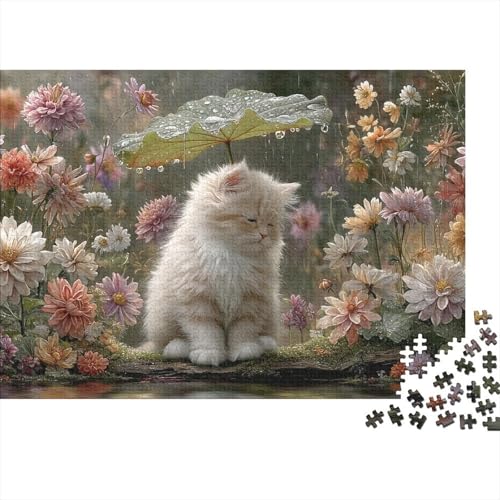 Pussy1000-Stücke Von Erwachsenen- Und Kinderspielzeug, Puzzle-Spiele, Erwachsene Und Kinder Pädagogische Spiele, Stresslindernde Wohndekorationspuzzles, 1000-Stücke1000pcs (75x50cm) von ZZVRMCYLD