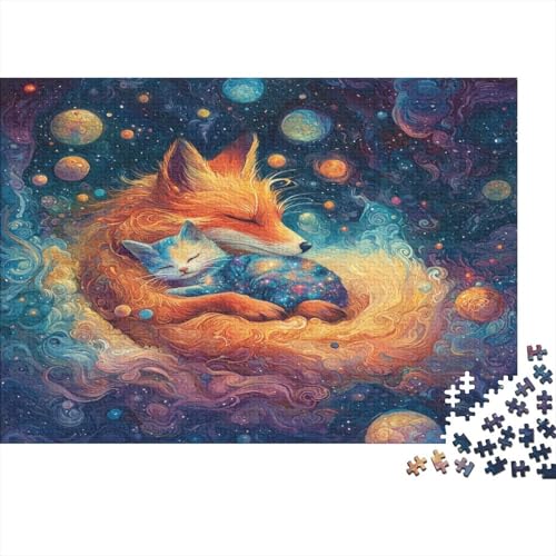 Reynard1000-Stücke Puzzlepuzzle, Erwachsenenpuzzle,Tod Fox Kinderpuzzle, Spielzeug, Wohndekoration Geschenk, Hochwertige, Langlebige, Stressentlastende 1000-Stücke1000pcs (75x50cm) von ZZVRMCYLD