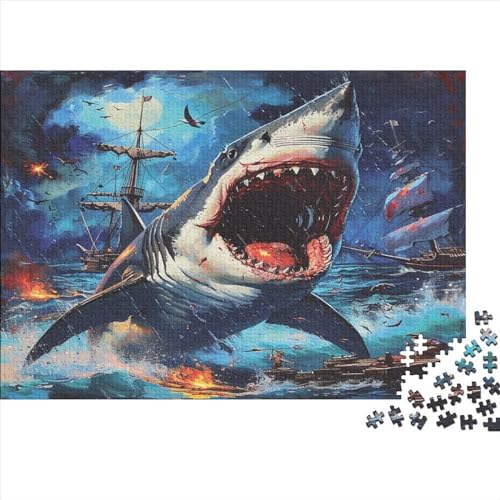 Shark1000 Teile des Erwachsenenpuzzles, 1000 Stücke des Erwachsenenpuzzles, Bildungspuzzle, Heimdekoration Puzzle, 1000 Stücke1000pcs (75x50cm) von ZZVRMCYLD