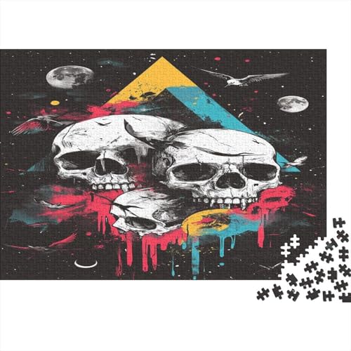 Skull1000-Puzzleteile, Geeignet Für Erwachsene Und Kinder Ab Zwölf Jahren1000pcs (75x50cm) von ZZVRMCYLD