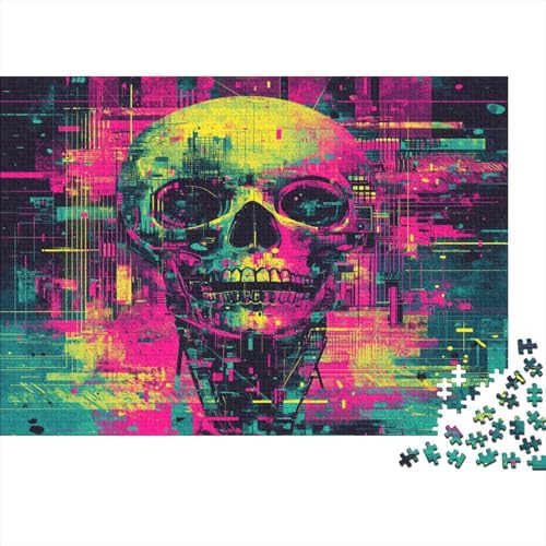 Skull1000-Stücke Von Erwachsenen- Und Kinderspielzeug, Puzzle-Spiele, Bildungsspiele, Stressabbau, Wohndekoration-Puzzle, Hochwertige Und Langlebige 1000-Stücke1000pcs (75x50cm) von ZZVRMCYLD