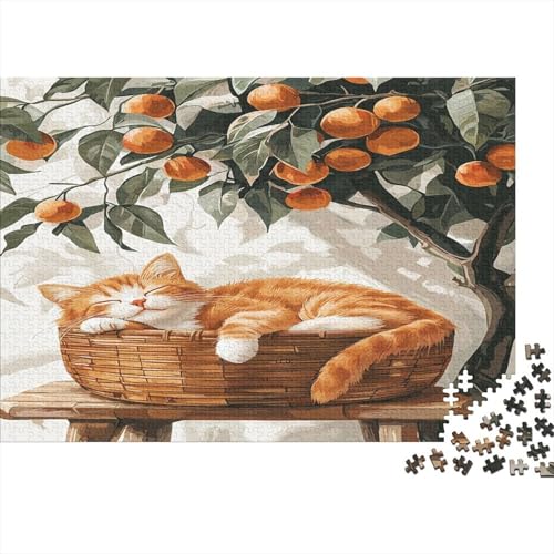 Sleeping Cat1000 Puzzle Spiele Für Erwachsene Nachhaltige Puzzle Spiele1000pcs (75x50cm) von ZZVRMCYLD
