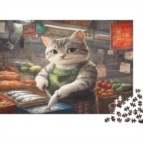 Sleeping Cat1000-Stücke Puzzlepuzzle, Erwachsenenpuzzle, Kinderpuzzle, Spielzeug, Wohndekoration Geschenk, Hochwertige, Langlebige, Stressentlastende 1000-Stücke1000pcs (75x50cm) von ZZVRMCYLD