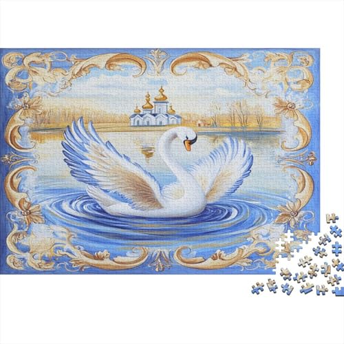Swan1000-Stücke Von Erwachsenen- Und Kinderspielzeug, Puzzle-Spiele, Bildungsspiele, Stressabbau, Wohndekoration-Puzzle, Hochwertige Und Langlebige 1000-Stücke1000pcs (75x50cm) von ZZVRMCYLD