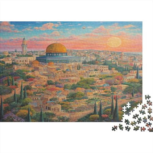 The Holy City1000-Stücke Von Erwachsenen- Und Kinderspielzeug,Jerusalem City of David Zion Puzzle-Spiele, Erwachsene Und Kinder Pädagogische Spiele, Stresslindernde Wohndekorationspuzzles, 1000-Stücke von ZZVRMCYLD
