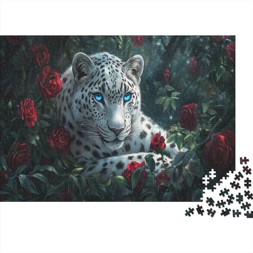 The White Leopard1000-Stücke Puzzlepuzzle, Erwachsenenpuzzle,Anime Style Kinderpuzzle, Spielzeug, Wohndekoration Geschenk, Hochwertige, Langlebige, Stressentlastende 1000-Stücke1000pcs (75x50cm) von ZZVRMCYLD