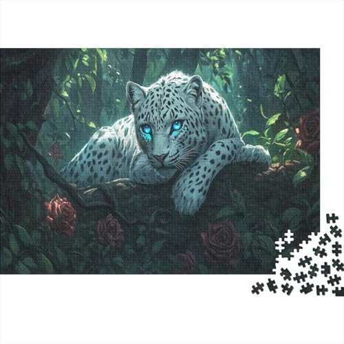 The White Leopard1000-Stücke Puzzlepuzzle, Erwachsenenpuzzle,Anime Style Kinderpuzzle, Spielzeug, Wohndekoration Geschenk, Hochwertige, Langlebige, Stressentlastende 1000-Stücke1000pcs (75x50cm) von ZZVRMCYLD