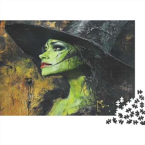 The Witch and Her Cat1000 Erwachsene Puzzleteile, DIY Erwachsene Und Kinder Intellektuelle Bildung Spielzeug Sammlung, 1000 Moderne Wohndekoration Puzzleteile1000pcs (75x50cm) von ZZVRMCYLD