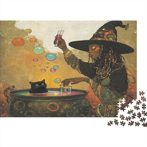 The Witch and Her Cat1000 Puzzle Spiele Für Erwachsene Nachhaltige Puzzle Spiele1000pcs (75x50cm) von ZZVRMCYLD