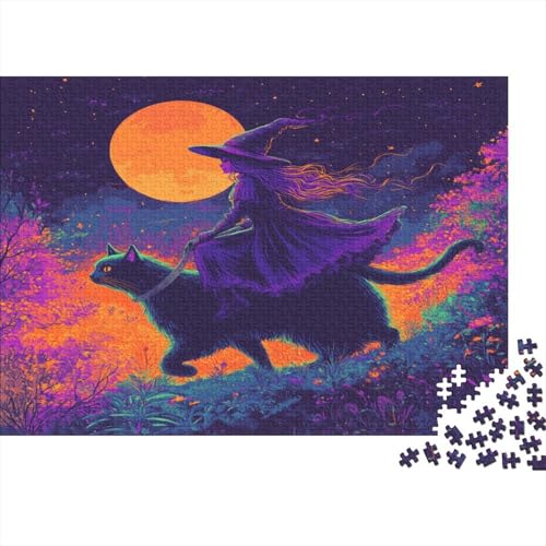 The Witch and Her Cat1000 Puzzle Spiele Für Erwachsene Nachhaltige Puzzle Spiele1000pcs (75x50cm) von ZZVRMCYLD