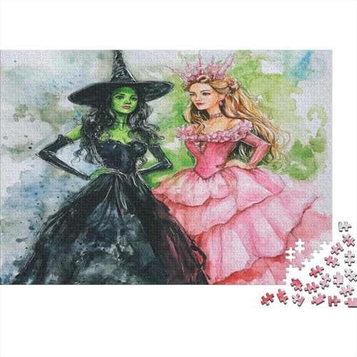 The Witch and Her Cat1000 Teile des Erwachsenenpuzzles, 1000 Stücke des Erwachsenenpuzzles, Bildungspuzzle, Heimdekoration Puzzle, 1000 Stücke1000pcs (75x50cm) von ZZVRMCYLD