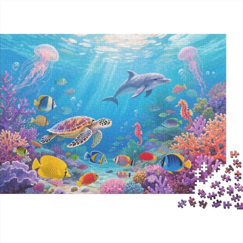 Underwater World1000-Stücke Von Erwachsenen- Und Kinderspielrätseln,Animal Puzzle-Spiele, Bildungsspiele, Stresslindernde Wohndekorationen Und Stresslindernde Puzzles1000pcs (75x50cm) von ZZVRMCYLD