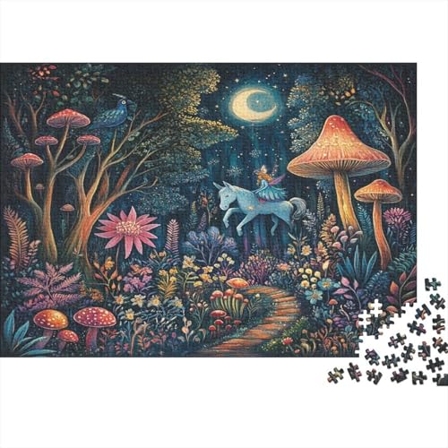 Unicorn11000-Stücke Von Erwachsenen- Und Kinderspielzeug,Manga Style Puzzle-Spiele, Erwachsene Und Kinder Pädagogische Spiele, Stresslindernde Wohndekorationspuzzles, 1000-Stücke1000pcs (75x50cm) von ZZVRMCYLD