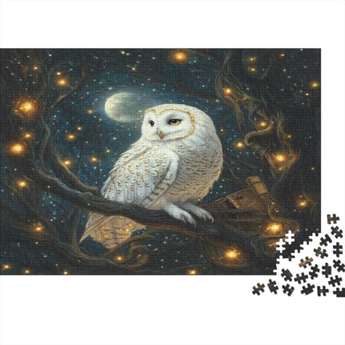 White Owl1000 Puzzle Spiele Für Erwachsene Nachhaltige Puzzle SpieleOil Painting Style Snowy Owl1000pcs (75x50cm) von ZZVRMCYLD