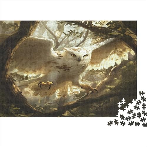 White Owl1000-Stücke Des Erwachsenenpuzzlespiels, Erwachsenen-Spaß-Puzzlespiel, Oil Painting Style Snowy Owl1000-Stücke Des Hochwertigen Und Langlebigen Schulspiels Zur Entlastung Von Stress, 1000-Stü von ZZVRMCYLD