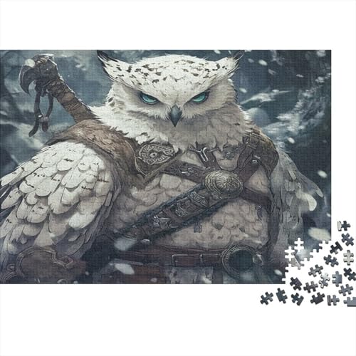 White Owl1000-Stücke Von Erwachsenen- Und Kinderspielzeug,Oil Painting Style Snowy Owl Puzzle-Spiele, Erwachsene Und Kinder Pädagogische Spiele, Stresslindernde Wohndekorationspuzzles, 1000-Stücke1000 von ZZVRMCYLD