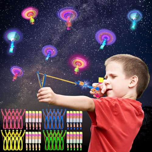 ZZXLOPEZ 20 Stück LED Leuchtspielzeug Partyartikel, Fliegendes Spielzeug Party Set, LED licht Nacht Hubschrauber - Mitbringsel Kindergeburtstag, Schleuderspielzeug, Goodie Bag Stuffers von ZZXLOPEZ