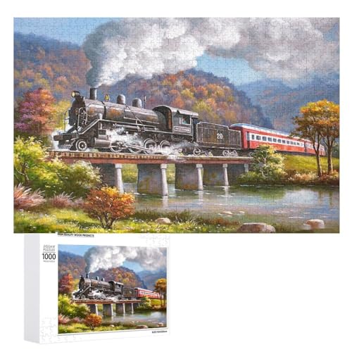 1000 Stück Puzzle Lokomotive Poster Erwachsene Kinder Spielzeug Lernspiel 38x26 Papier 1000 Stück Puzzle Lokomotive Poster Erwachsene Kinder Spielzeug Lernspiel 38x26 Papier von ZZZANA