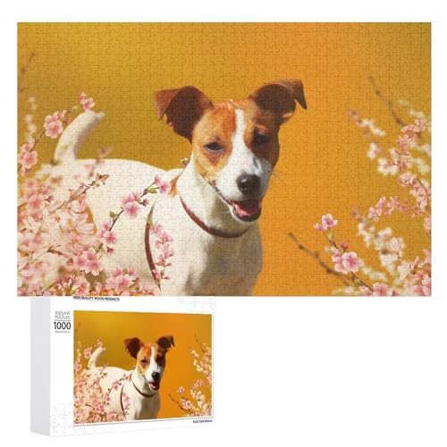 Puzzle 1000 Stück Hund Jack Russell Replica Puzzles Lernspielzeug Für Erwachsene Geburtstagsgeschenk 38x26 Papier von ZZZANA