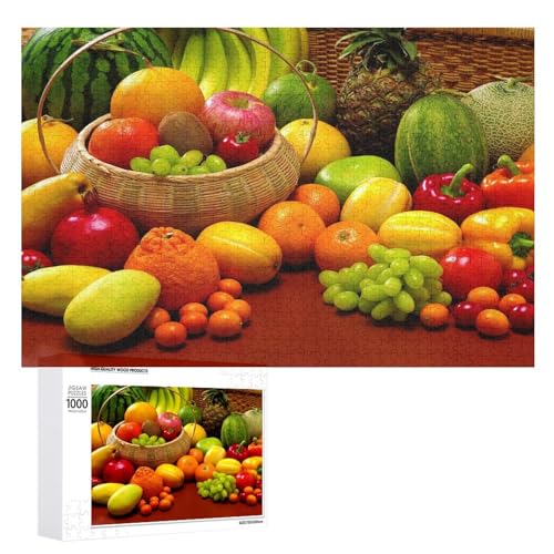 Puzzle 1000 Teile Obst Und Gemüse Poster Spielzeug Für Erwachsene Dekompressionsspiel 75x50 Holz von ZZZANA