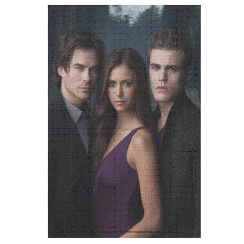 Puzzle 1000 Teile Zusammenbau Bild The Vampire Diaries Filmplakat Spiele Für Erwachsene Lernspielzeug 38x26 Papier von ZZZANA