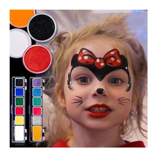 Face Paint 6 Farben Körperbemalung, Gesichtsbemalung, waschbares Bühnen-Make-up for Feiertage Bodypaint von ZZlei2yu-12