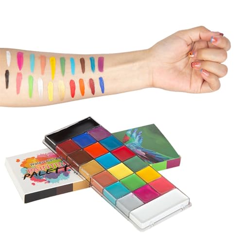 ZZlei2yu-12 Face Paint 20 Farben Gesichtsbemalung Ölfarbe, Maskerade Festivalfarbe, Körperbemalung Ölfarben-Set Bodypaint von ZZlei2yu-12