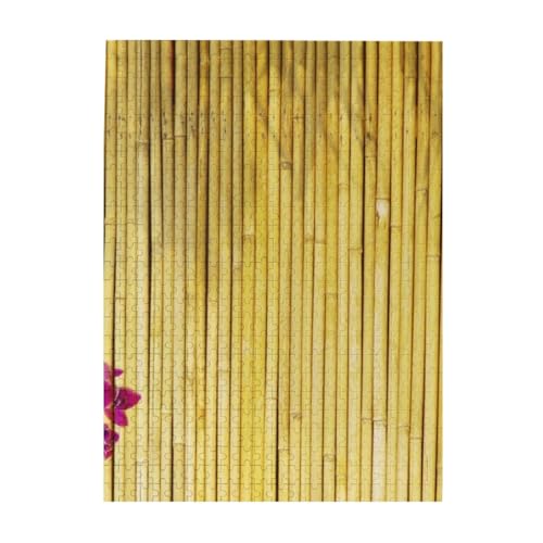 Chinesischer Bambus, blühende Blumen, Druck-Puzzle, 500 Teile, Holz-Fotopuzzle, personalisiertes Puzzle für Erwachsene, Familienspiel, 38 x 52 cm von ZaKhs