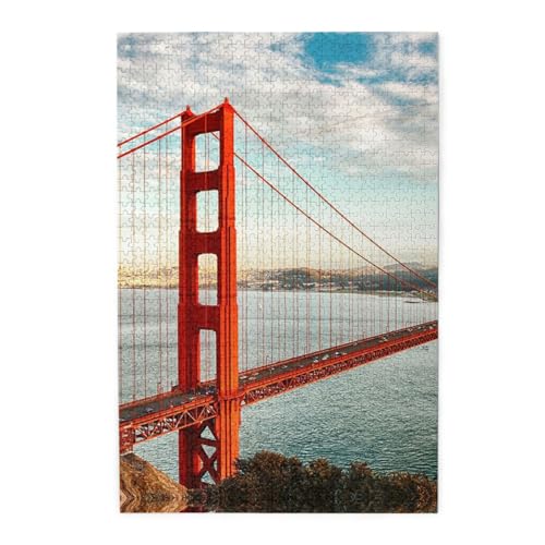 Golden Gate Bridge Print Jigsaw Puzzle 1000 Piece Wooden Jigsaw Puzzles Personalized Puzzle Family Game von ZaKhs
