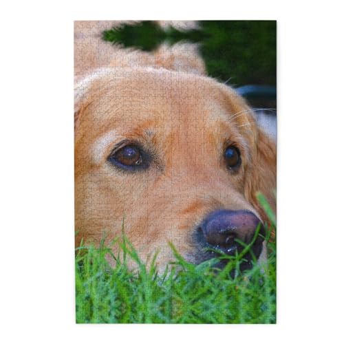 Golden Retriever Print Jigsaw Puzzle 1000 Teile Holzpuzzle Personalisiertes Puzzle Familienspiel von ZaKhs