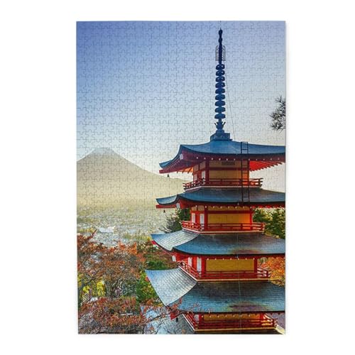 Japan Mount Print Jigsaw Puzzle 1000 Teile Holz Puzzle Personalisiertes Puzzle Familienspiel von ZaKhs