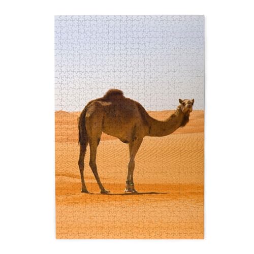 Puzzle mit Wüstensand, Kamel, 1000 Teile, Holzpuzzle, personalisiertes Puzzle, Familienspiel von ZaKhs